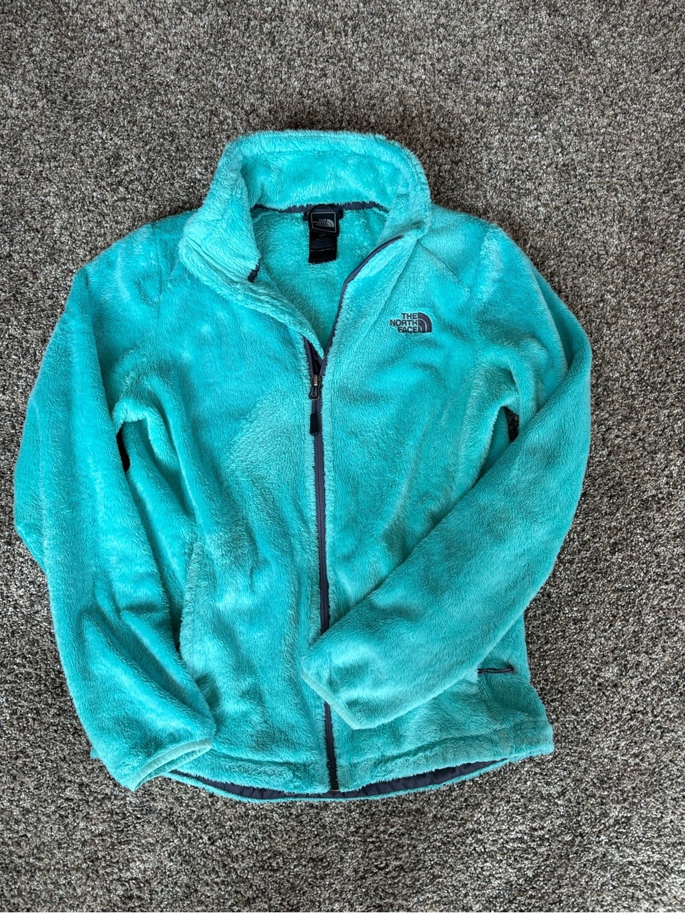The North Face Women’s Teal Fuzzy Full-Zip Jacket